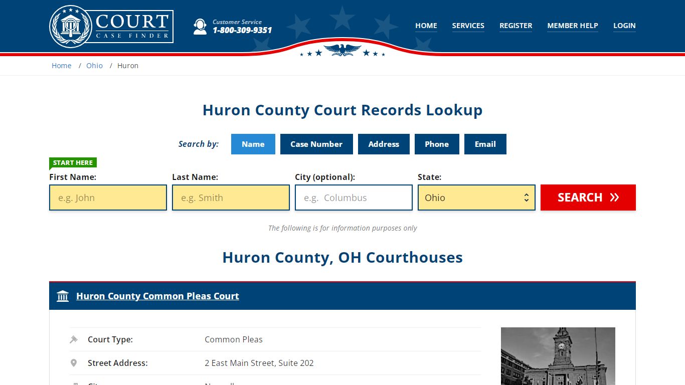 Huron County Court Records | OH Case Lookup - CourtCaseFinder.com